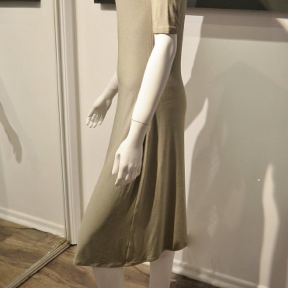 Serge Azar Moss Crepe Jersey Tee Shirt Dress - Picture 4 of 7